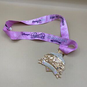 Walt Disney World Princess 1/2 Marathon Medal Pink Lanyard February 24 2013